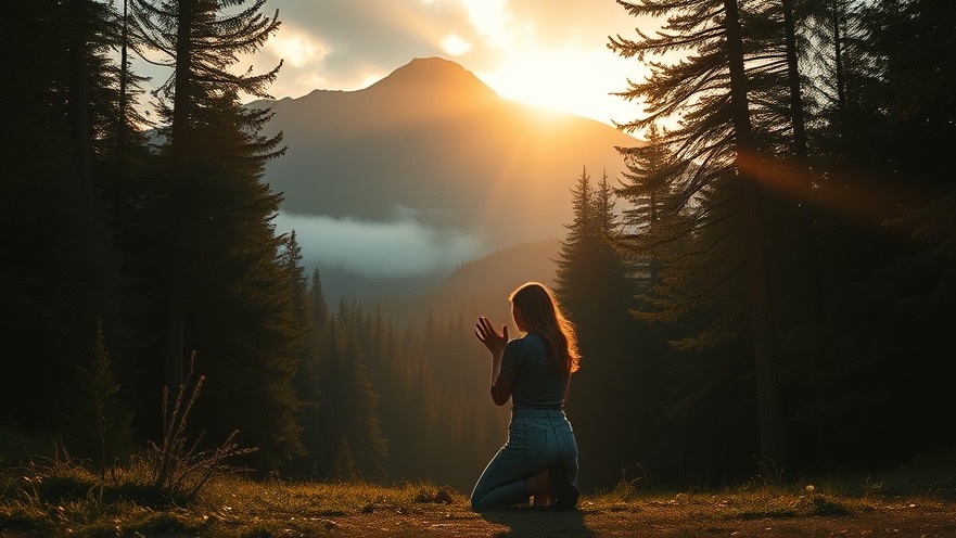 A young woman kneels in prayer at sunrise, embodying personal breakthrough amid miracles and healings.