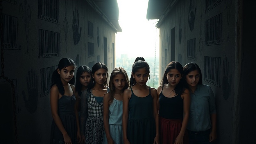 Diverse girls in a dim alley represent spiritual warfare, united in prayer against captivity.