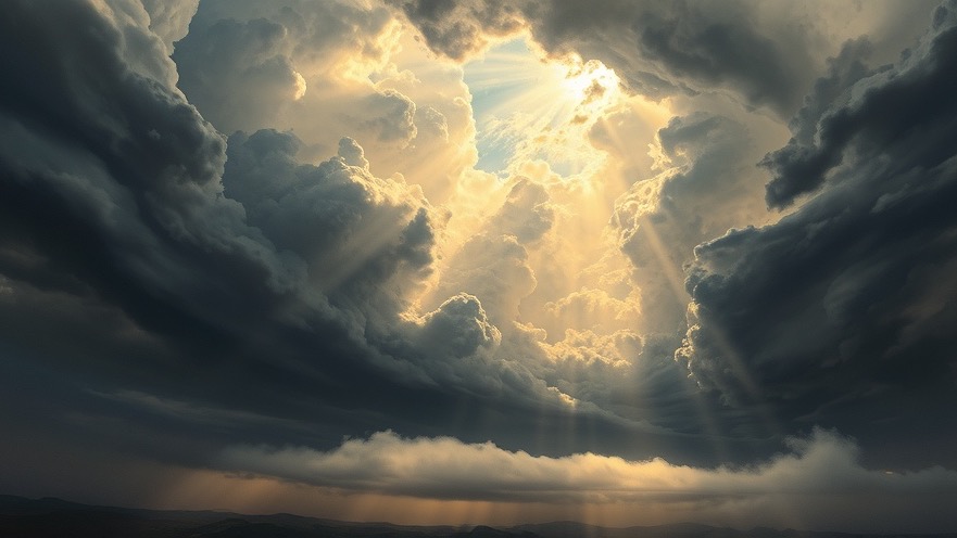 Dramatic landscape under turbulent sky, reflecting Joseph Z's biblical prophecy of asteroid Apophis.