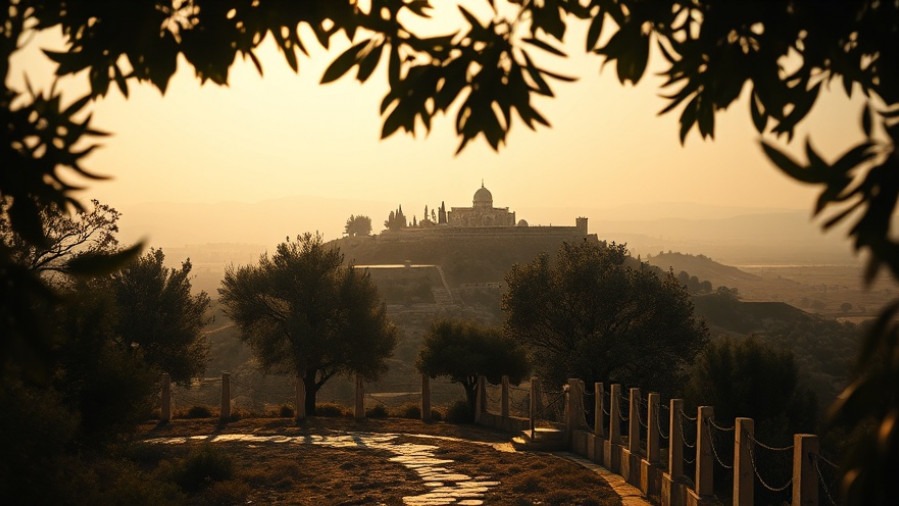 Lance Wallnau's prophetic insights captured in a serene Mount of Olives scene.