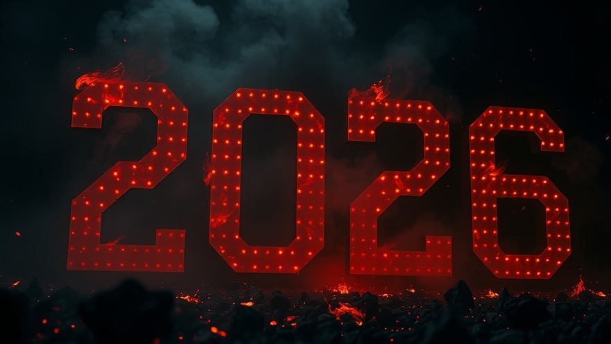 Cinematic depiction of '2026' with fiery accents, evoking prophetic warnings for revival 2026.