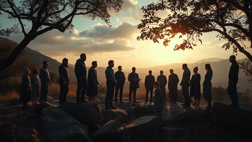 Gathered in nature, a group experiences spiritual awakening through prayer and connection.
