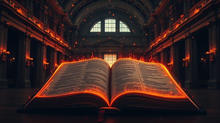 Open Bible glowing with fiery outlines in a mystical setting for prophetic ministry.