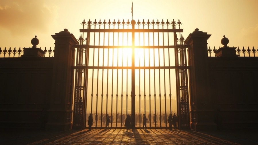 Cinematic dawn scene showcasing cultural influence in spiritual warfare, with chaos and calm.