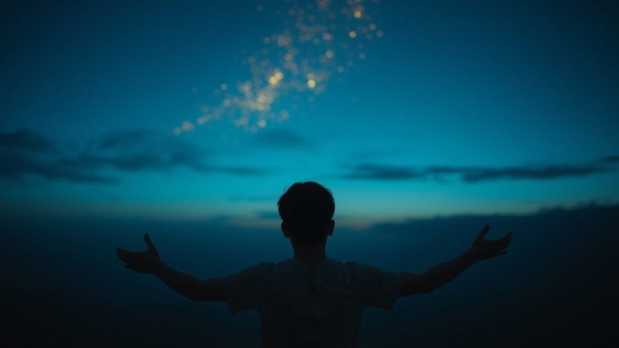 Young man in a dreamlike atmosphere reflecting on Spiritual Warfare and Transformation.