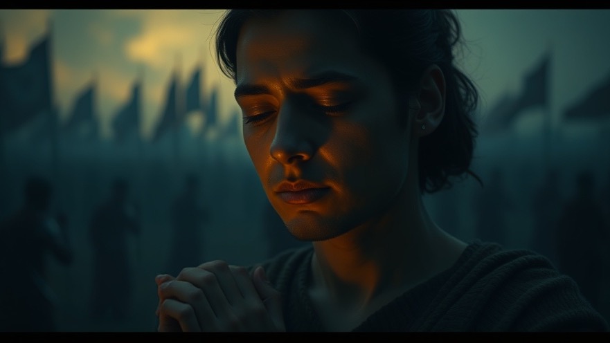 A person in deep prayer symbolizes spiritual warfare and personal breakthrough.