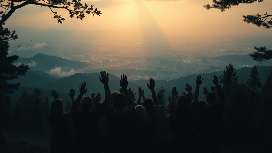 James Goll, The Power Of Prayer, uniting in spiritual warfare atop a misty mountain.