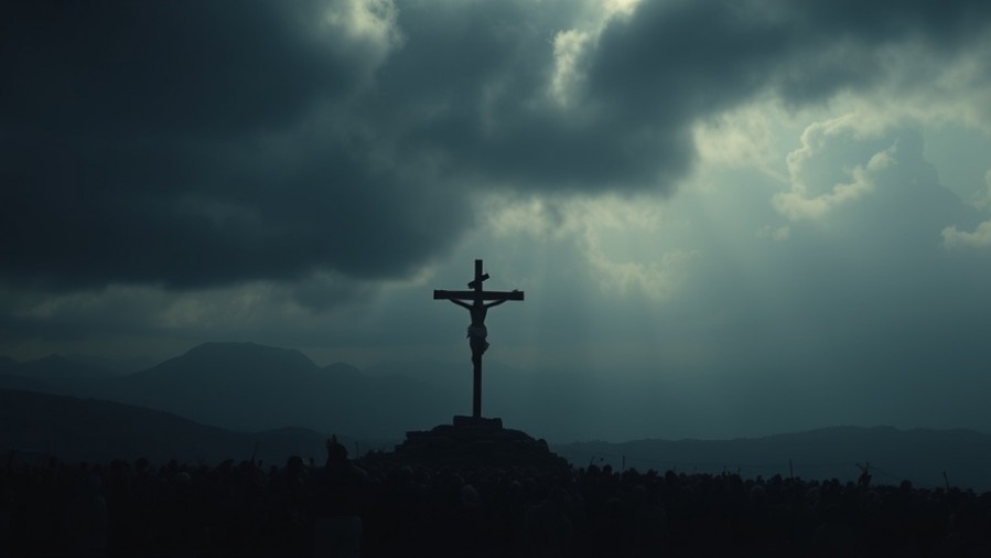 Jesus on the cross surrounded by crowds, capturing prophetic insights and personal breakthroughs.