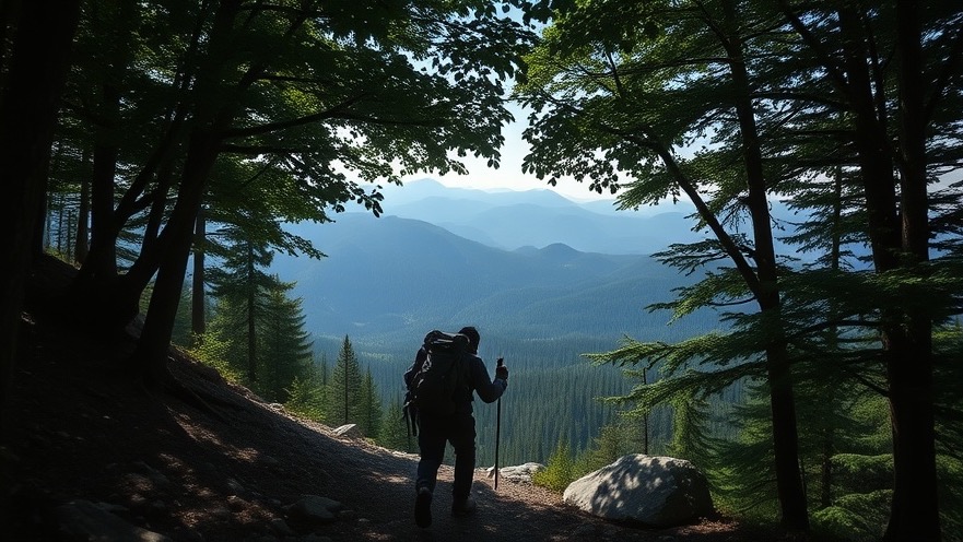 A hiker's journey reflects spiritual gifts amidst a vast mountain landscape.
