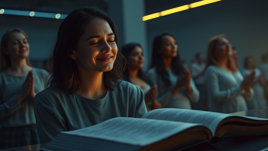 Woman in worship with Bible, embodying Dutch Sheets themes of prayer and community.
