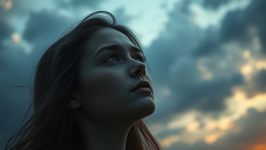 Young woman in deep contemplation, embracing spiritual warfare and personal breakthrough.