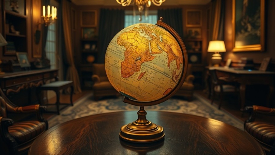 Elegant globe in a study symbolizes spiritual territory and prayer impact.