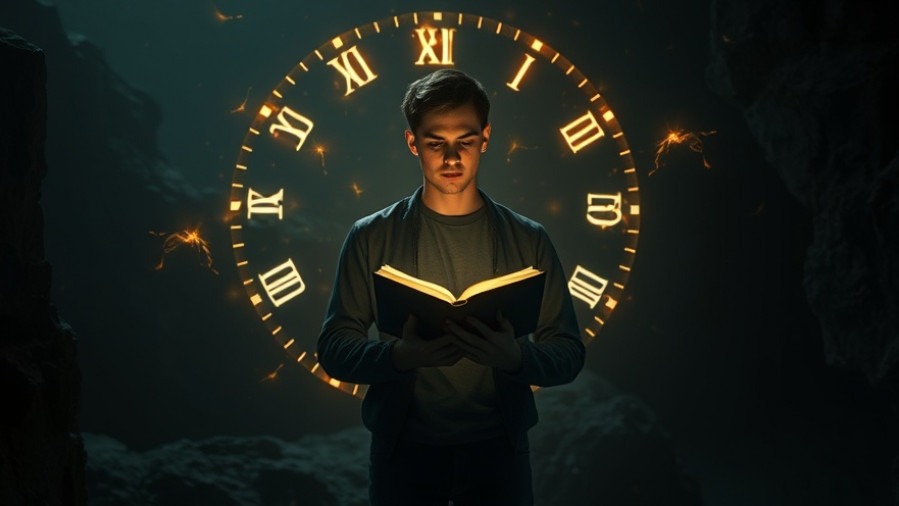 A young man in a mystical setting, embodying submission to God and prophetic insights.