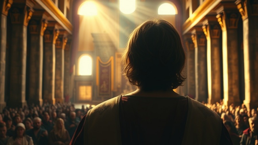 A cinematic scene of King David in his throne room, embodying spiritual lessons and prophetic believers.