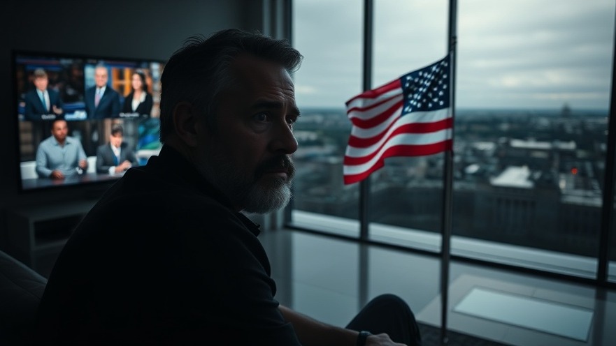 A contemplative man in prayerful intercession, reflecting on prophetic insights amid a cinematic Washington landscape.