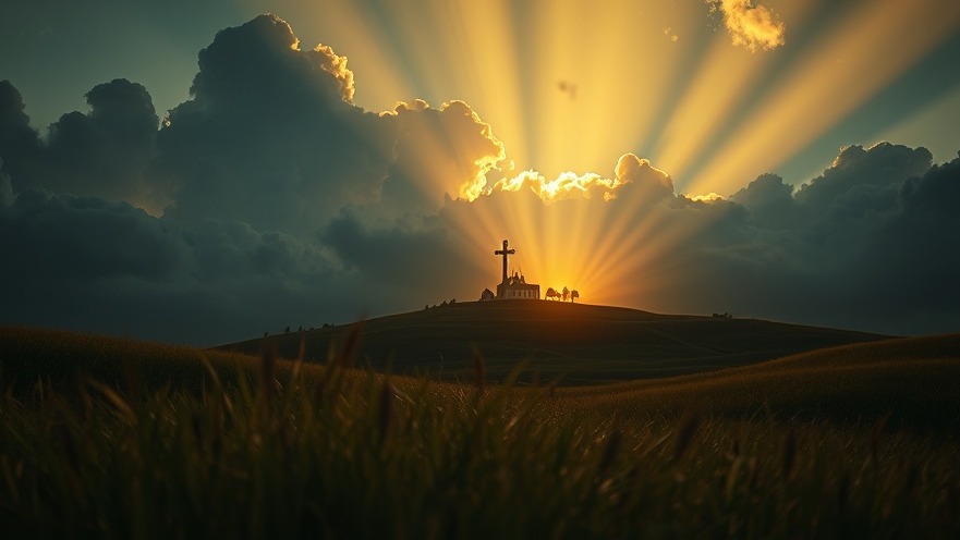 Dramatic landscape of faith and politics, showcasing Christian political leaders' spiritual warfare.