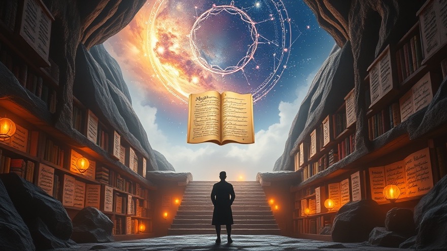 Ancient library of heaven with glowing scrolls, symbolizing Joseph Z, Apostle of Love.