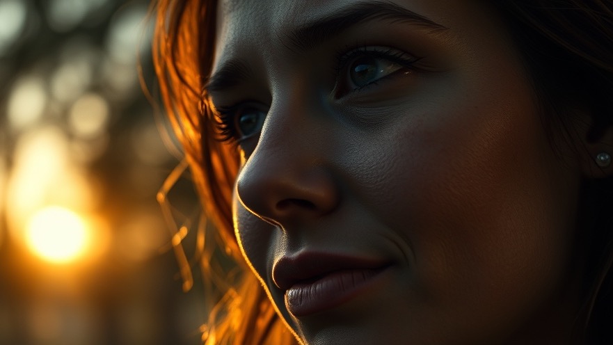 A woman in soft light embodies spiritual warfare, showing tears and quiet strength.