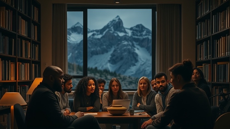 Cultural counterrevolution insights: Diverse group discusses resilience in a cozy office.