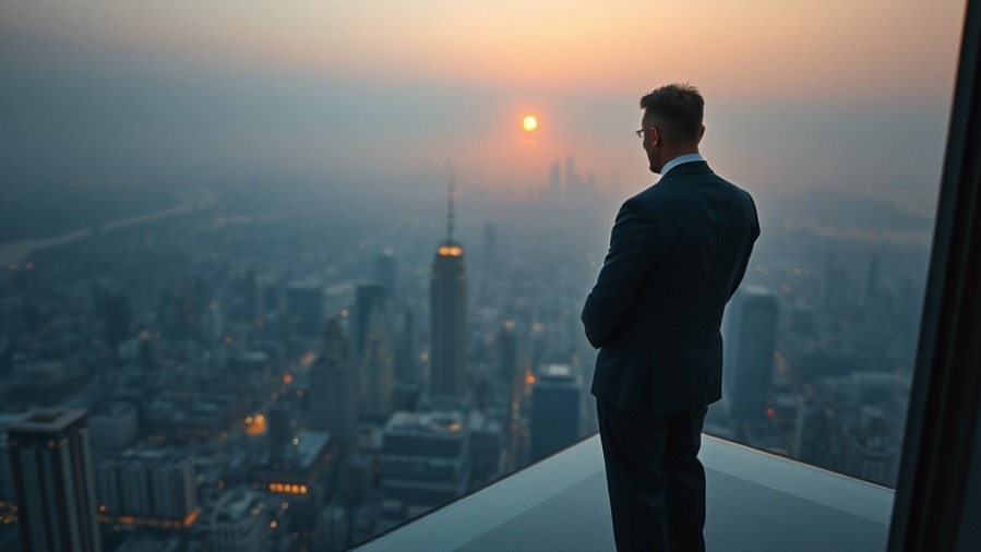 Confident business leader on a glass ledge, symbolizing wealth transfer in the kingdom of God.