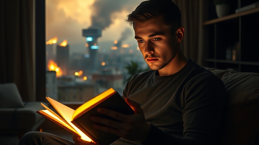 A young man seeks spiritual insight through prayer for clarity in a dimly lit room.