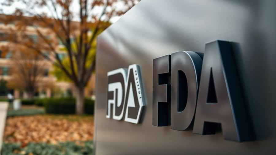FDA headquarters sign in autumn, highlighting drug approval slowdown.