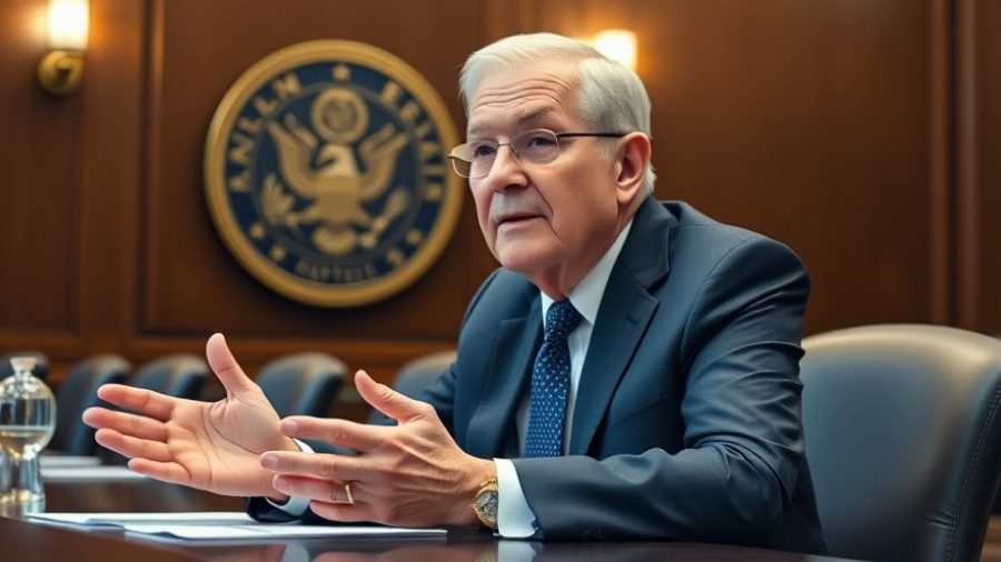 Person gesturing at a meeting about ending trade talks with Canada.