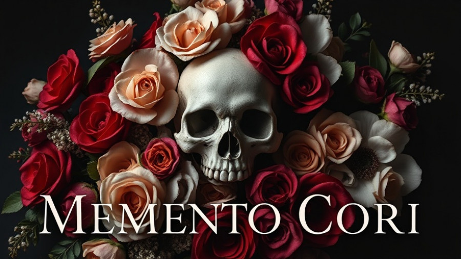 Book cover of 'Memento Mori', a guide on contemplating death for personal growth.