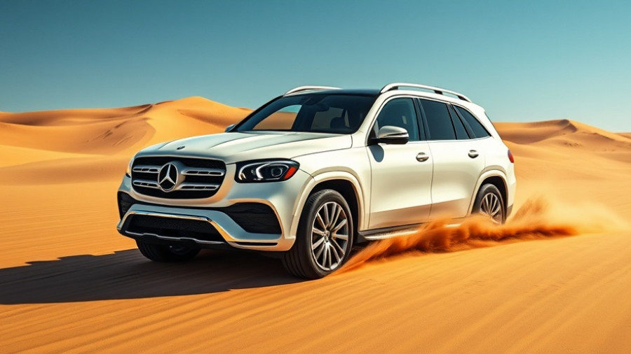 Mercedes-Benz SUV dune driving in desert landscape