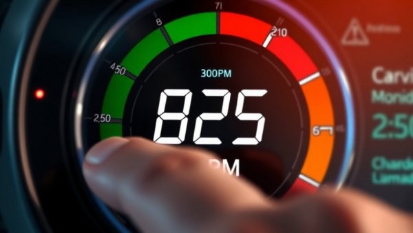 Finger on digital CO2 monitor displaying 825 PPM with color gauge, carbon dioxide monitoring at conferences