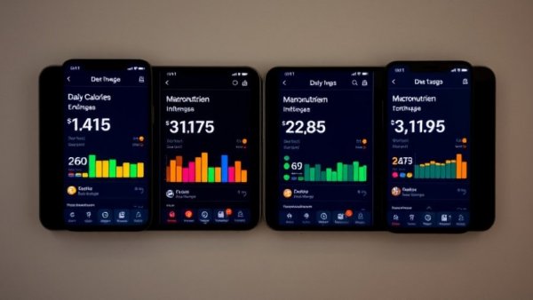 Diet app screenshots tracking food and blood sugar after eating donuts.