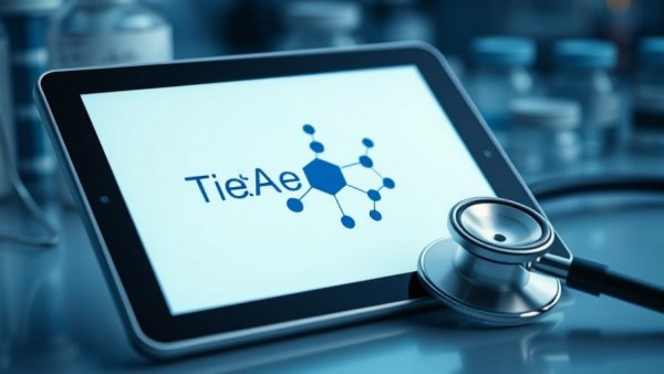Tablet displaying testosterone structure with stethoscope, male hormone therapy concept.