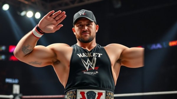 John Cena’s Career by the Numbers: Wrestling salute in ring.