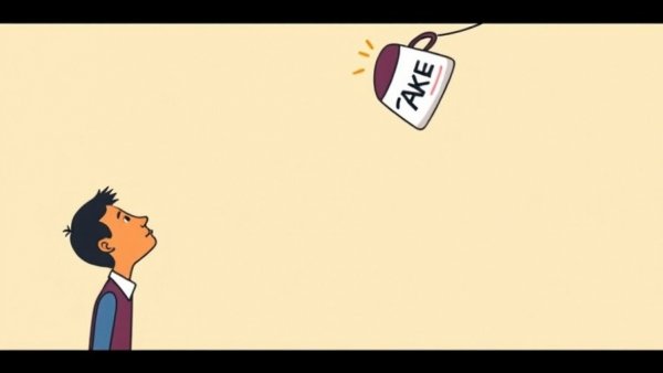 Abstract illustration depicting AI-generated content concerns with fake information.