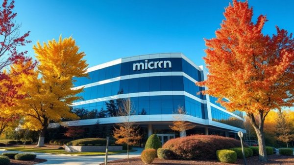 Micron building during fall, reflecting AI chip shortage impact on prices.