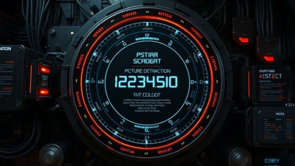 Futuristic interface in interactive fiction research game, detailed design.