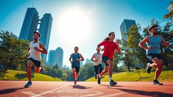 Energetic runners on track, promoting top health and wellness brands 2026.