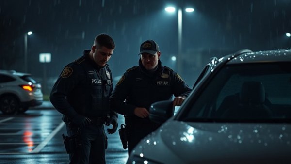 Officers gather DNA evidence in Nancy Guthrie case at night.