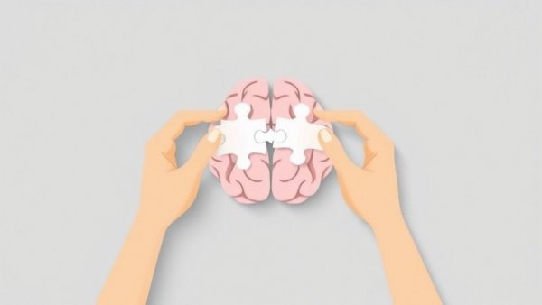 Brain training to prevent dementia visualized as jigsaw.