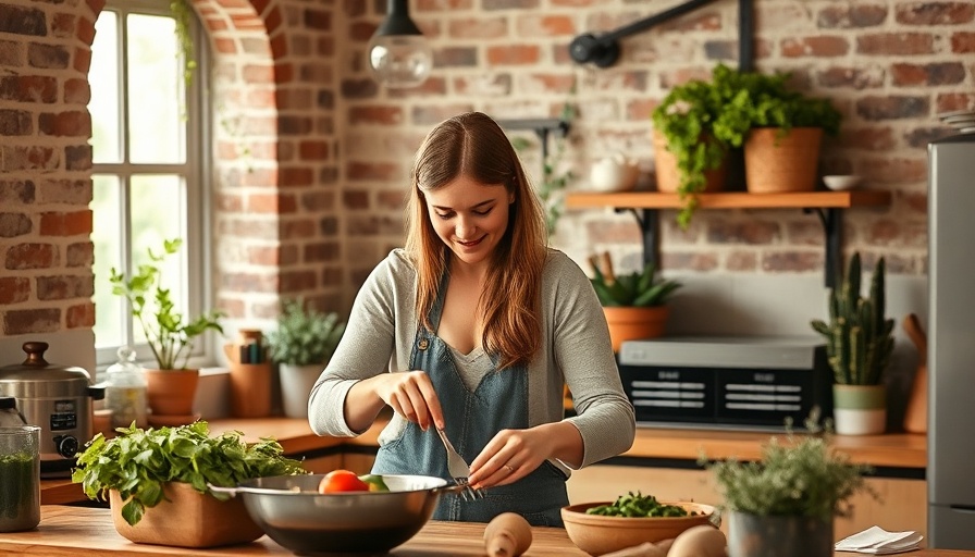 Charming couple cooking together, showcasing floodlighting in dating, in rustic kitchen.