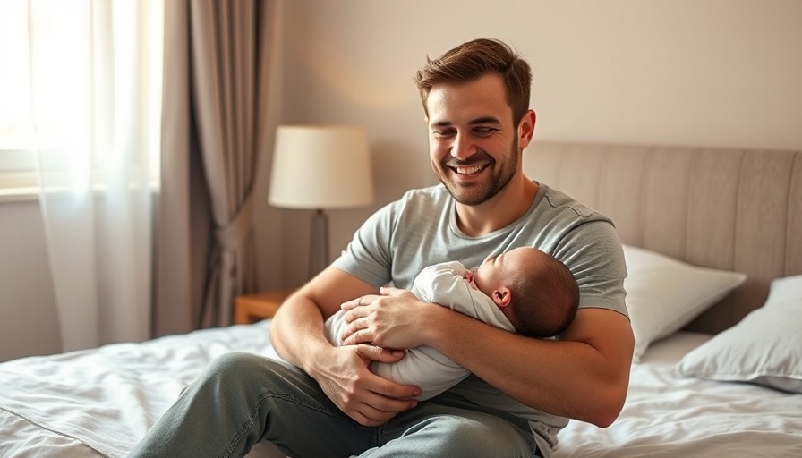 Happy father holding newborn in cozy bedroom, Surviving Sleep Deprivation With a Newborn Baby.