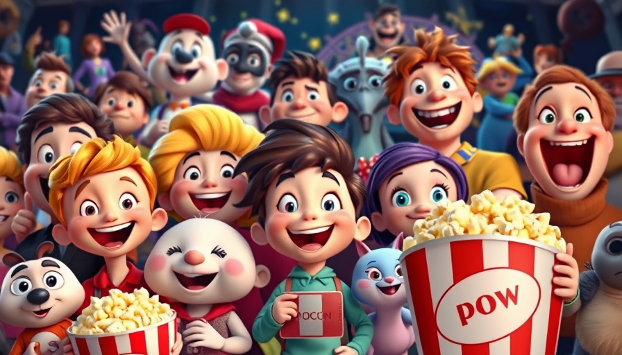 Colorful animated characters showcasing best kids movies.