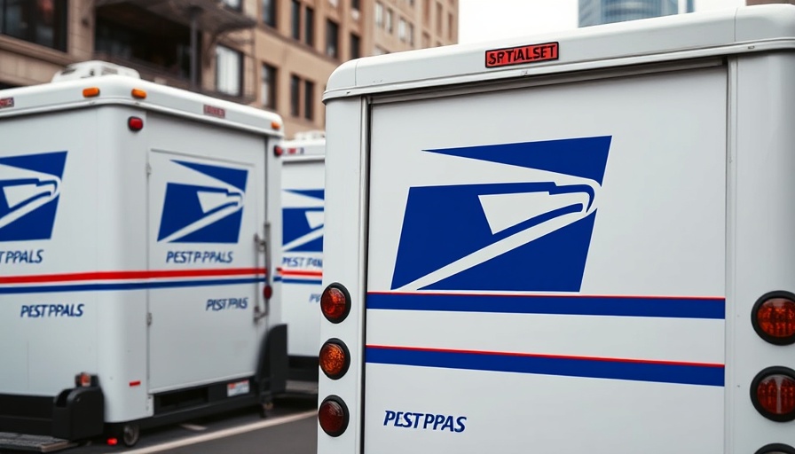 USPS trucks symbolizing the future of the U.S. Postal Service