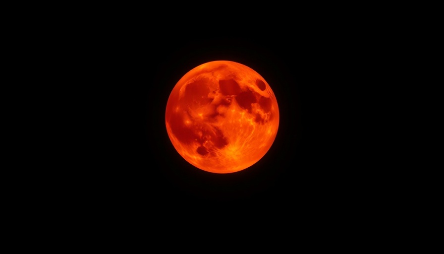 Blood Moon Eclipse in Metro Atlanta, stunning view against night sky.