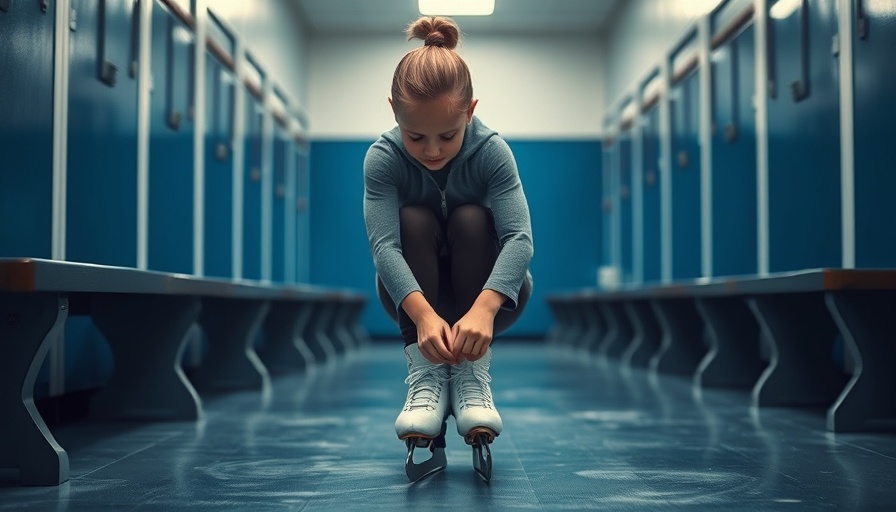 Young skater preparing for 2025 Magnolia Open Figure Skating Competition.