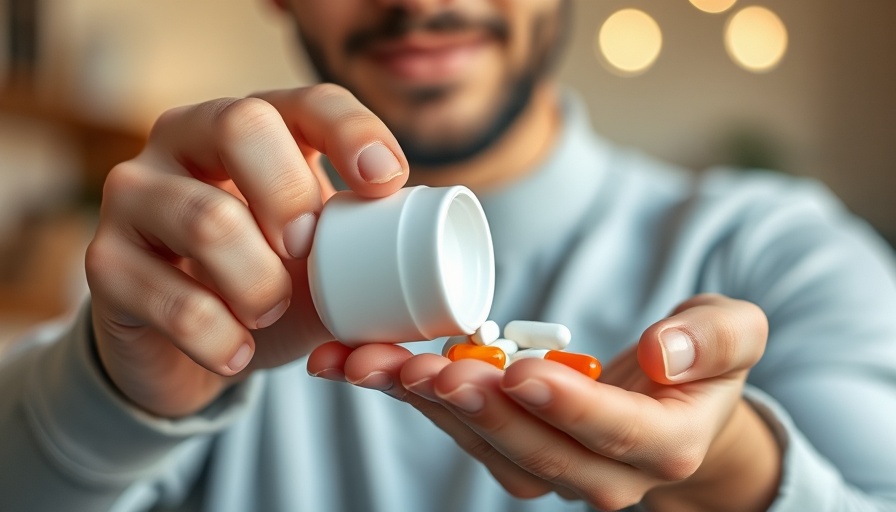 Man dispensing pills, related to anabolic steroids and ADHD risk.