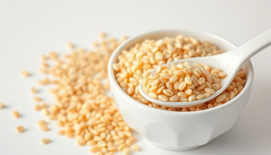 White bowl and spoon with sorghum grains showcasing health benefits of sorghum