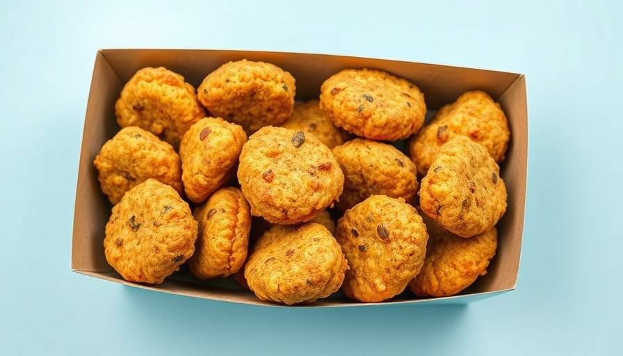 Are Plant-Based Meats Good for Us? Nuggets on blue background.