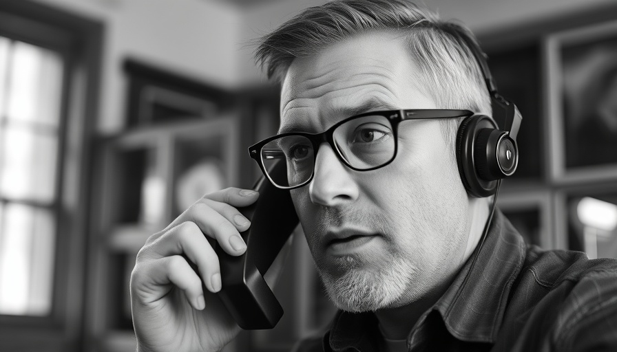 Vintage image of a television journalist speaking into a microphone.