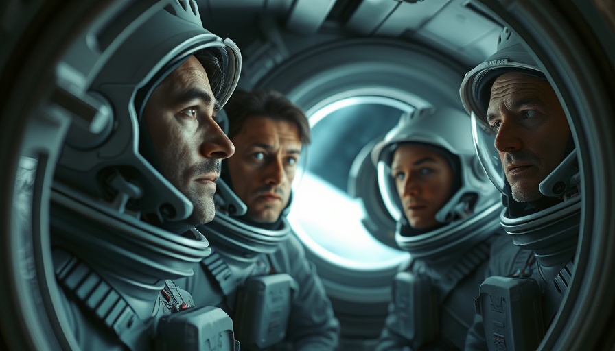 Apollo 13 anniversary reflection: astronauts observe through spacecraft window.